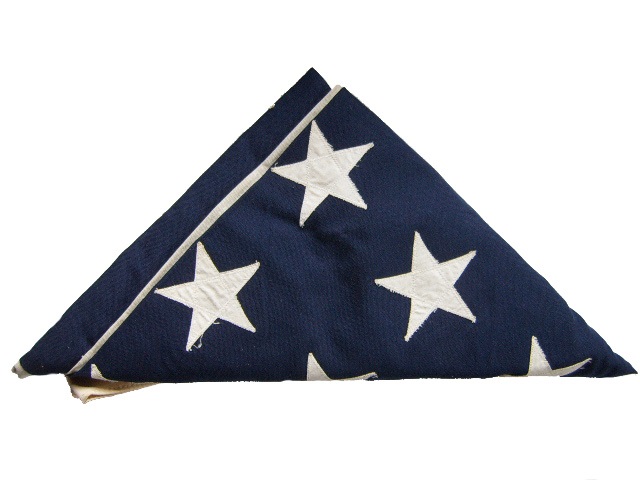 American flag kept by the family