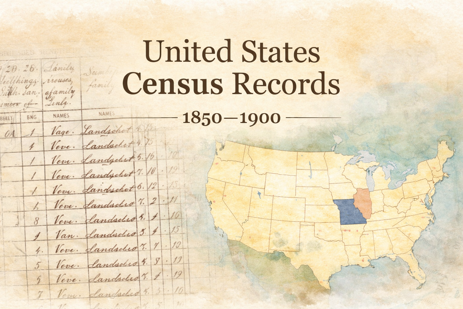 United States Census Records 1850–1900