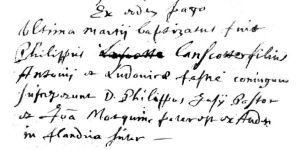 Testamentair dossier met vermelding van Anthoine Lanscotte te Vedrin, 1730