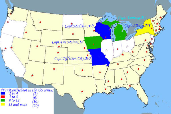 1900 United States Census map