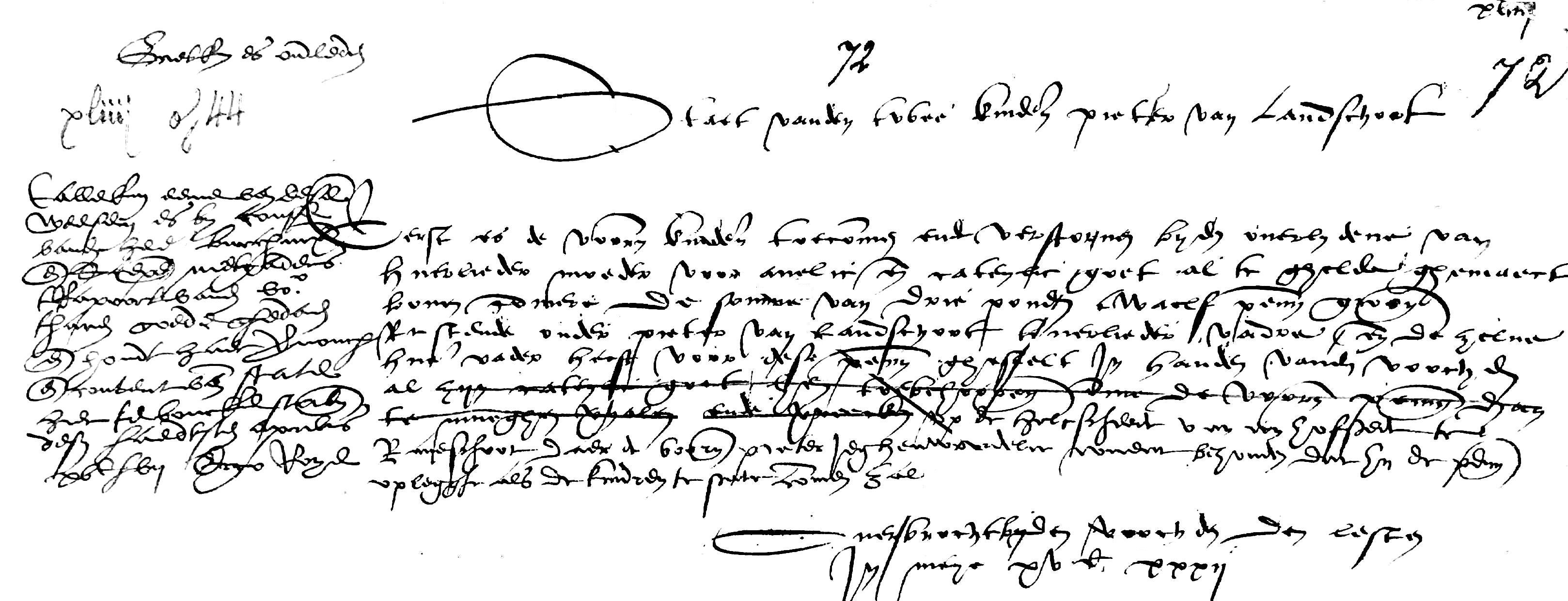 Weesakte van Pieter van Landschoot, Eeklo 1532